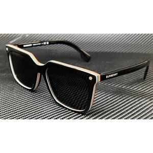 Burberry Mens Black 56mm Sunglasses